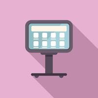 Flat design icon of digital display board vector