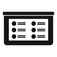 Flat icon of a control panel interface vector