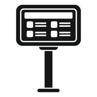 Silhouette of a modern digital display board icon vector