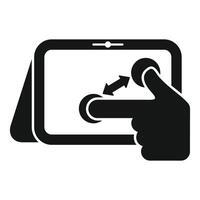 Touch gesture icon for mobile interface vector