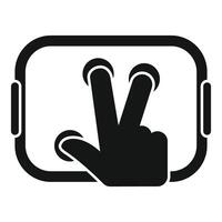 Black hand gesture icon on white background vector