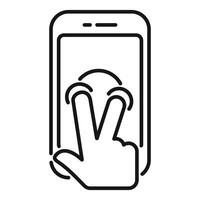 doble grifo gesto en teléfono inteligente icono vector
