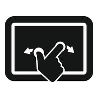 Touch gesture icon for interactive screens vector
