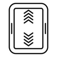 illustration of a smartphone with stylized arrows, depicting mobile direction or data transfer vector