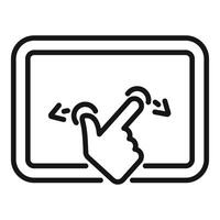 Hand gesture for touchscreen interaction icon vector