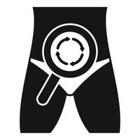 Digital search icon with magnifying glass on data vector