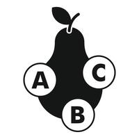 Abc education pear concept icon vector