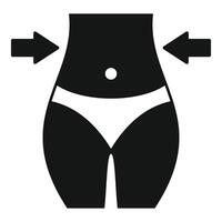 Weight loss icon waist slimming symbol vector