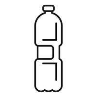 Plastic water bottle line icon vector