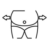 Weight loss icon with waistline measurement vector