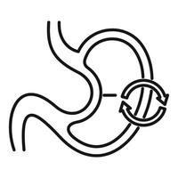 Human ear anatomy outline icon vector