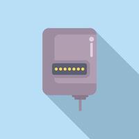 Flat design illustration of a wall ethernet socket vector