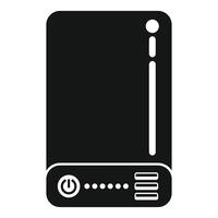 illustration of a black desktop computer case vector
