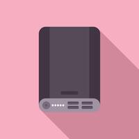 Flat design illustration of a smartphone on pink background vector