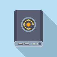 Flat design illustration of a secure safe vector