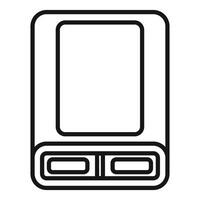Black and white line art of a portable game console vector