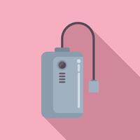Flat design of compact handheld camera vector