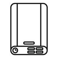 sencillo negro y blanco línea icono de un moderno pantalla táctil teléfono inteligente vector