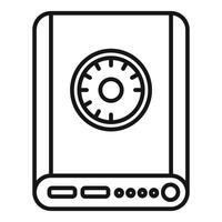Outlined icon of a safe vector