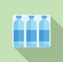 Flat design icon of bottled water pack vector