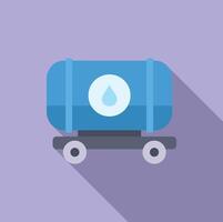 Water tank on wheels icon vector