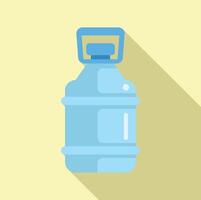 azul agua jarra icono en amarillo antecedentes vector