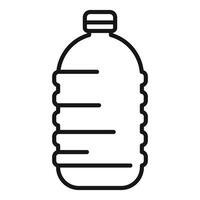 Plastic water bottle line icon vector