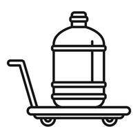 Water bottle delivery concept icon vector