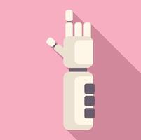 Robot hand gesture illustration on pink background vector
