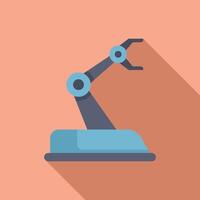 Robotic arm flat design icon vector