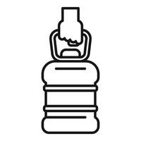 Water dispenser bottle line icon vector