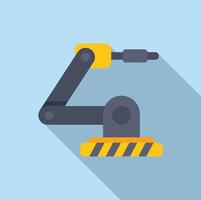 Robotic arm flat icon design vector