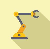 Flat design industrial robot arm vector