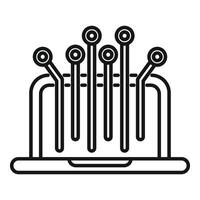 illustration of a circuit board concept icon vector