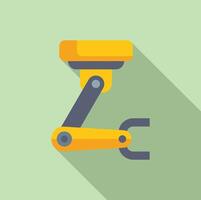 Modern robotic arm flat design icon vector