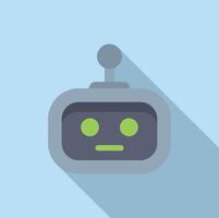 Cartoon robot icon with shadow vector