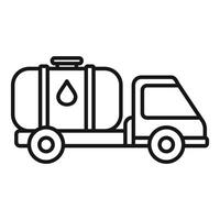 Water delivery truck line icon vector