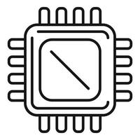 illustration of a microchip icon vector