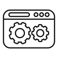 Website settings icon line art vector