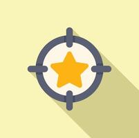 Flat design icon with star target vector