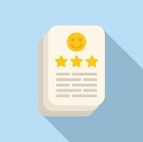 Positive feedback form with stars and smiley vector