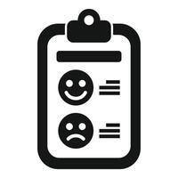 Customer satisfaction feedback form icon vector