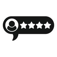 Customer feedback icon with one star rating vector