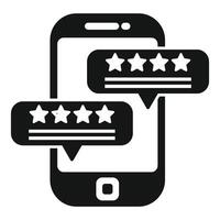 Mobile user feedback concept icon vector