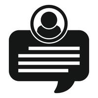 User profile and speech bubble icon vector