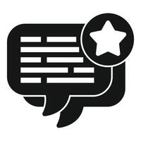 Chat bubble with star icon illustration vector