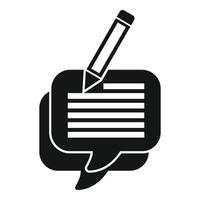 Speech bubble note taking icon vector