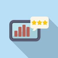 Customer feedback concept with rating stars vector