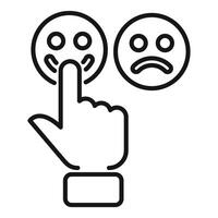 Silence negative feedback concept icon vector