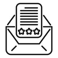 Envelope with starred document icon vector